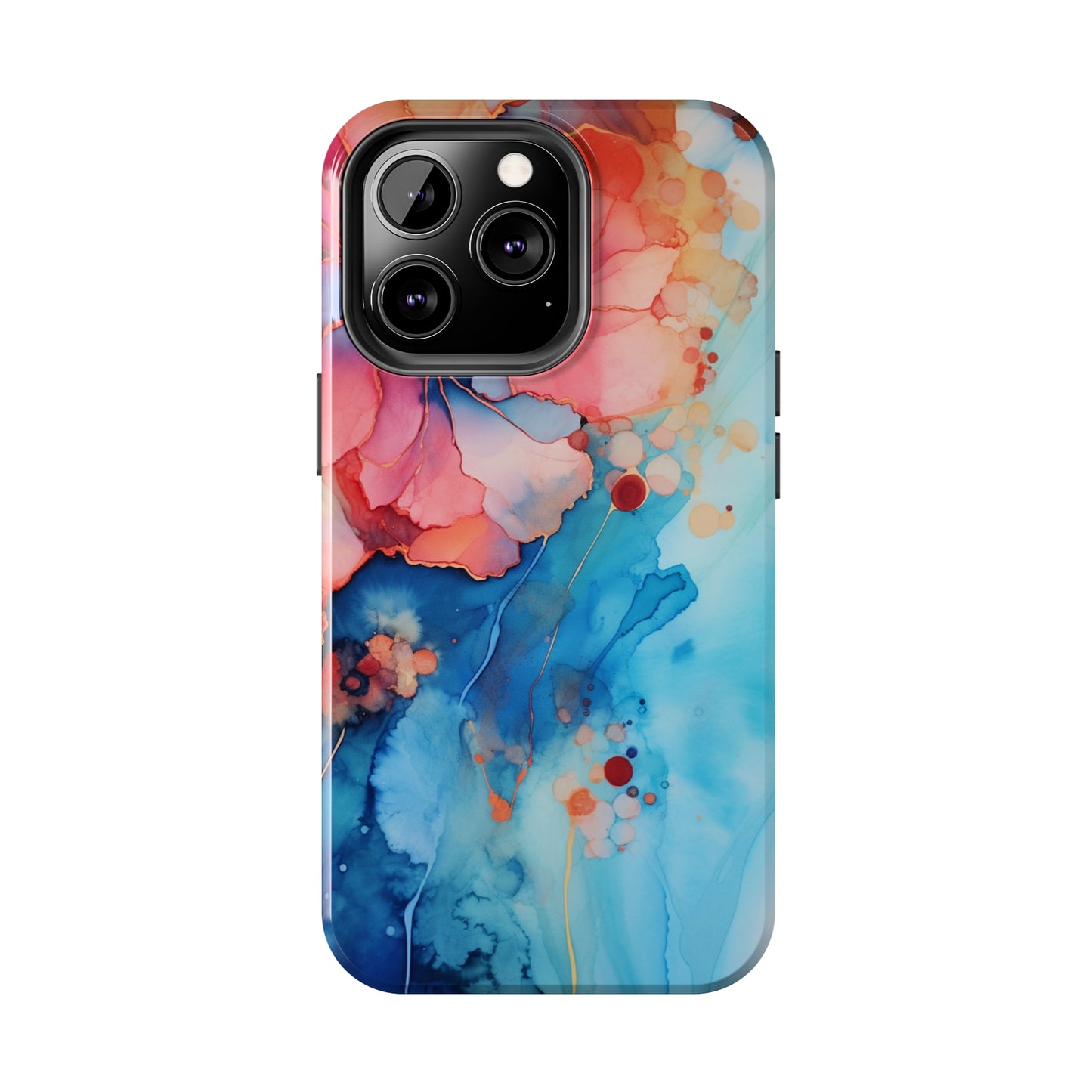 Marbled Floral Watercolor Phone Case | Embrace the Mesmerizing Multicolor Art