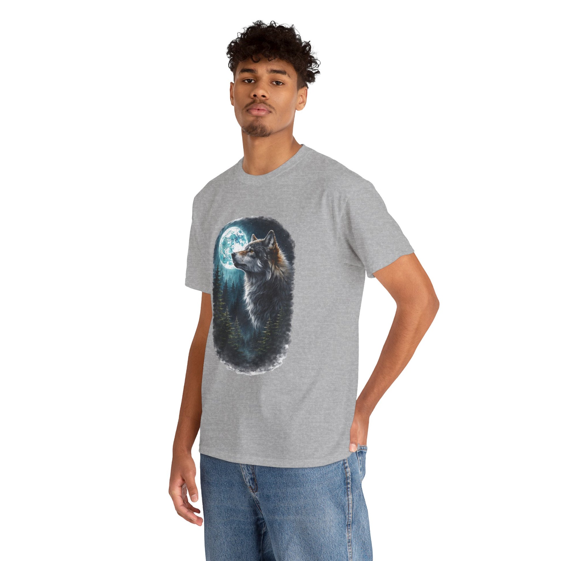 wolf beneath the moon graphic tee