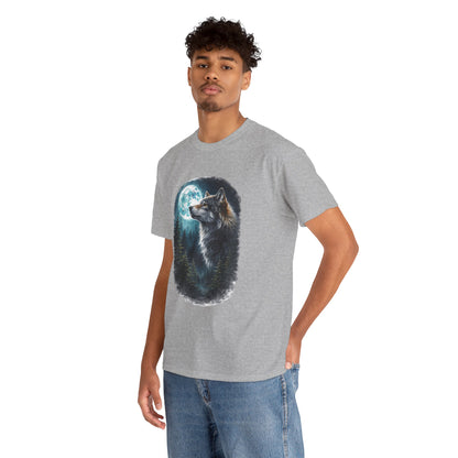 wolf beneath the moon graphic tee