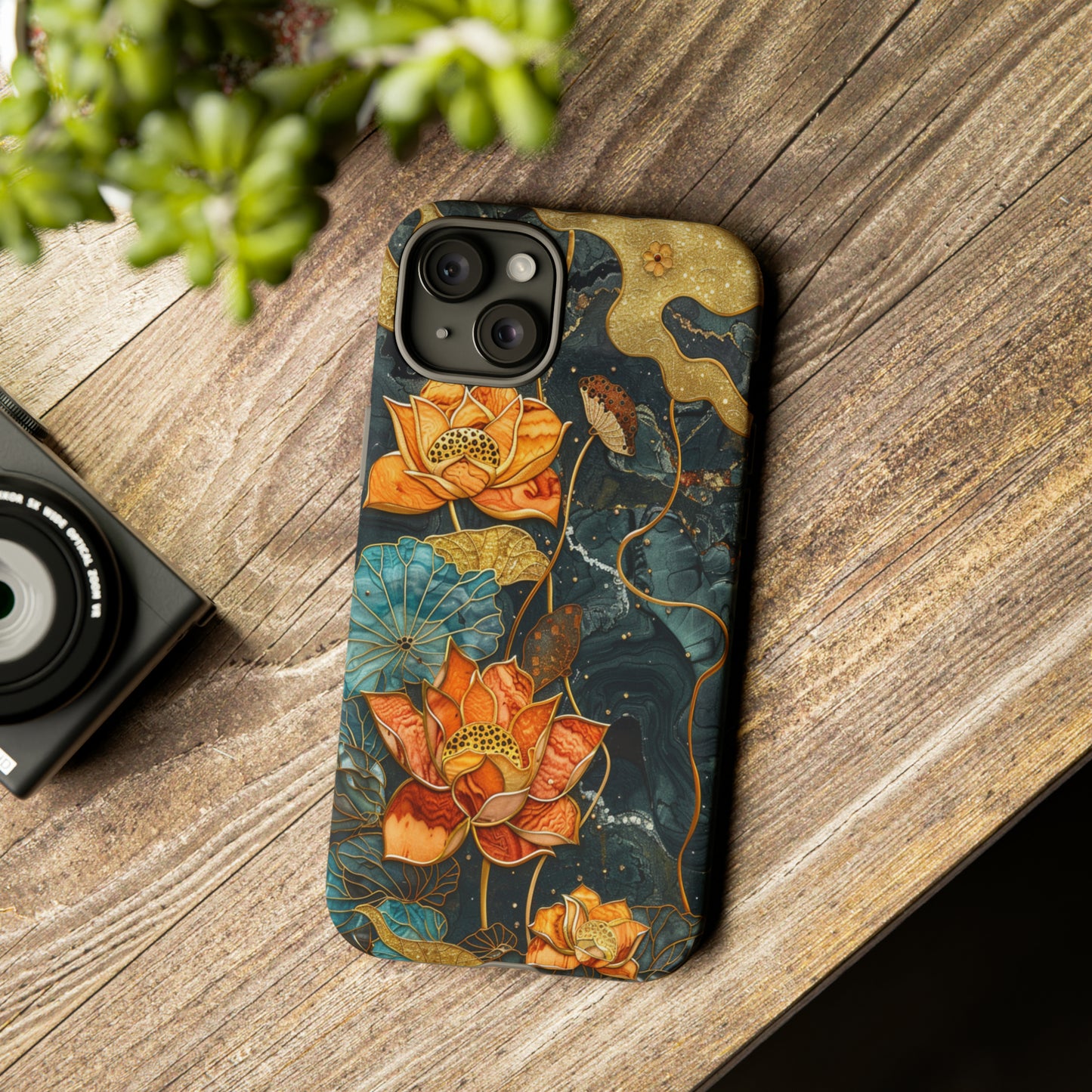 Chiyogami Floral Scroll Work Phone Case