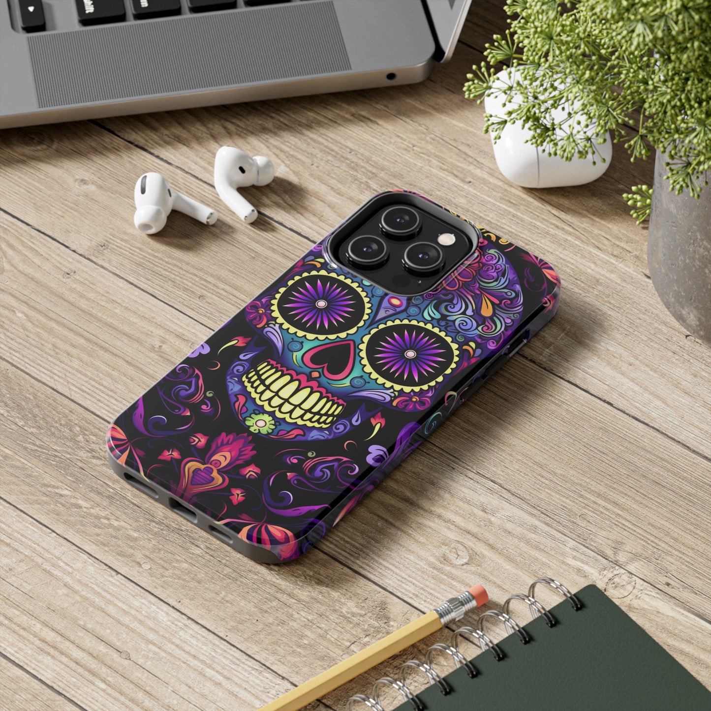 Sugar Skull iPhone Case | Dia de los Muertos Tough Case for iPhone 11, 12, 13