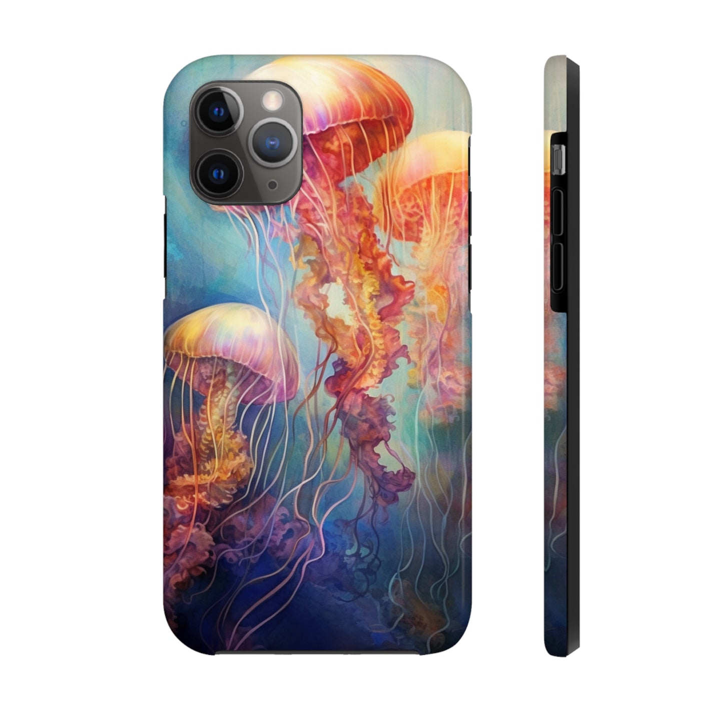 Psychedelic Colors of Jellyfish iPhone Tough Case | Dive into a Vibrant and Mesmerizing Underwater World