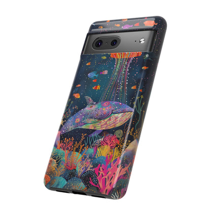 Whale Shark, Turtle, Jellyfish Phone Case