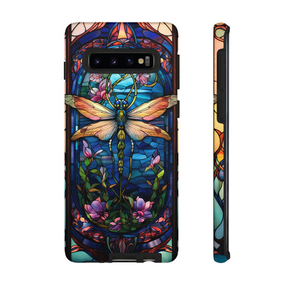 Art Nouveau Stained Glass Dragonfly Phone Case