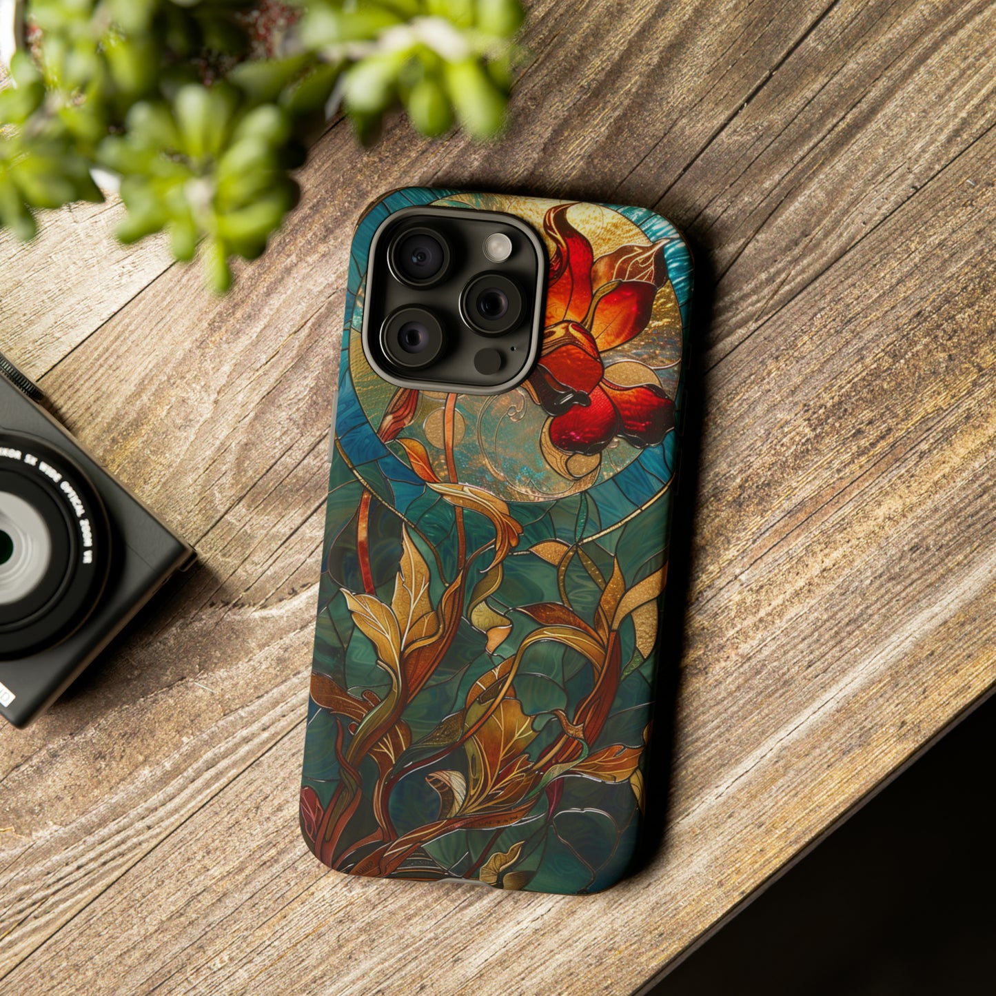 Art Nouveau Floral Full Moon Phone Case