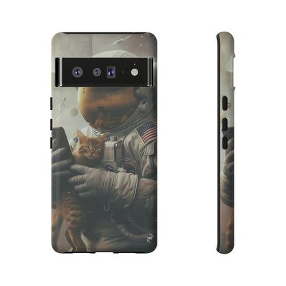 The Astronaut and the Cat Phone Case