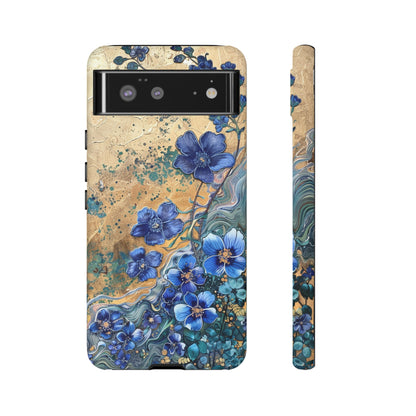 Forget Me Nots Vintage Color Splash Floral Design Phone Case