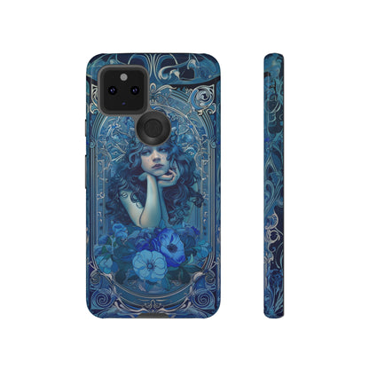 Blue Floral Art Nouveau Style Phone Case