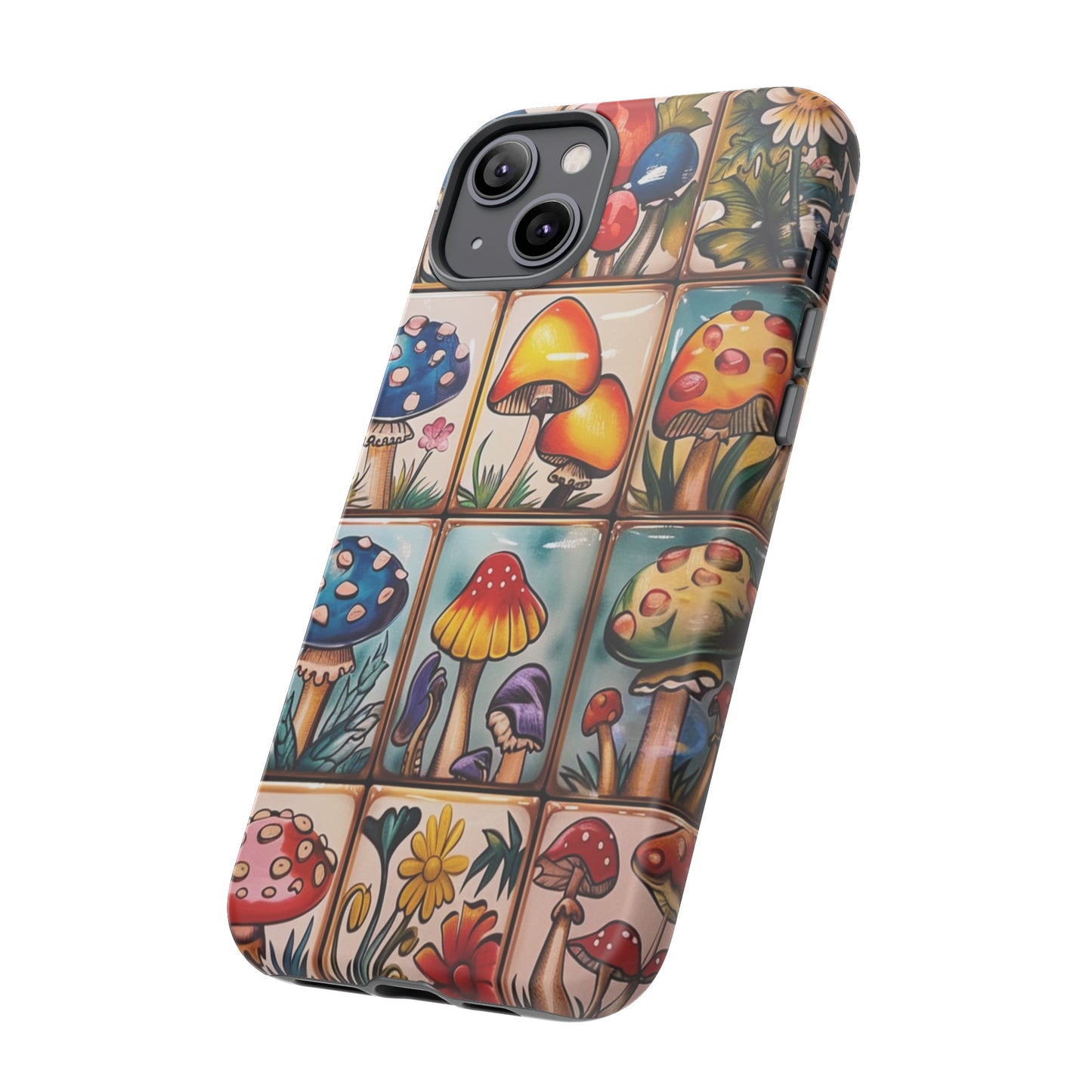 Trippy Magic Mushroom Tile  Abstract Art Phone Case