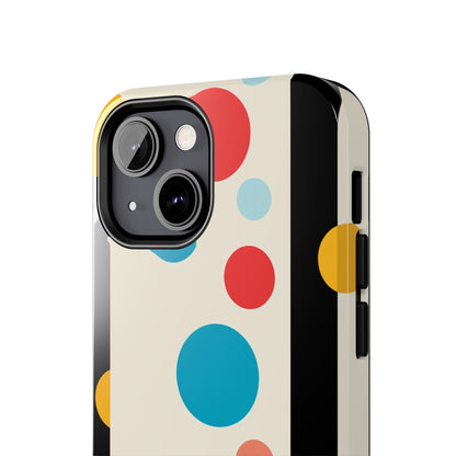 Classic Meets Creative: Abstract Polka Dots Tough Case for iPhone