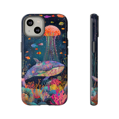 Whale Shark, Turtle, Jellyfish Phone Case