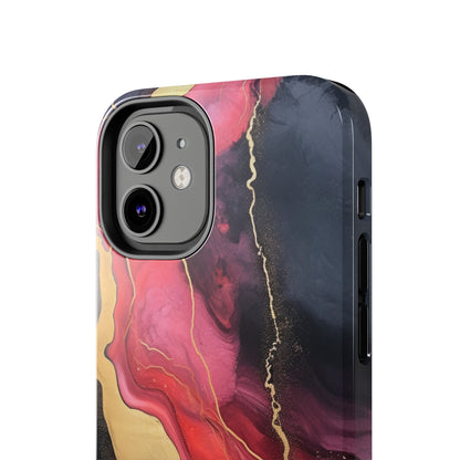 Marbled Dark Lava flow Phone Case | Embrace the Mesmerizing Multicolor Art