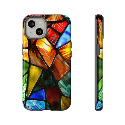 Color Explosion Abstract Stained Glass Phone Case