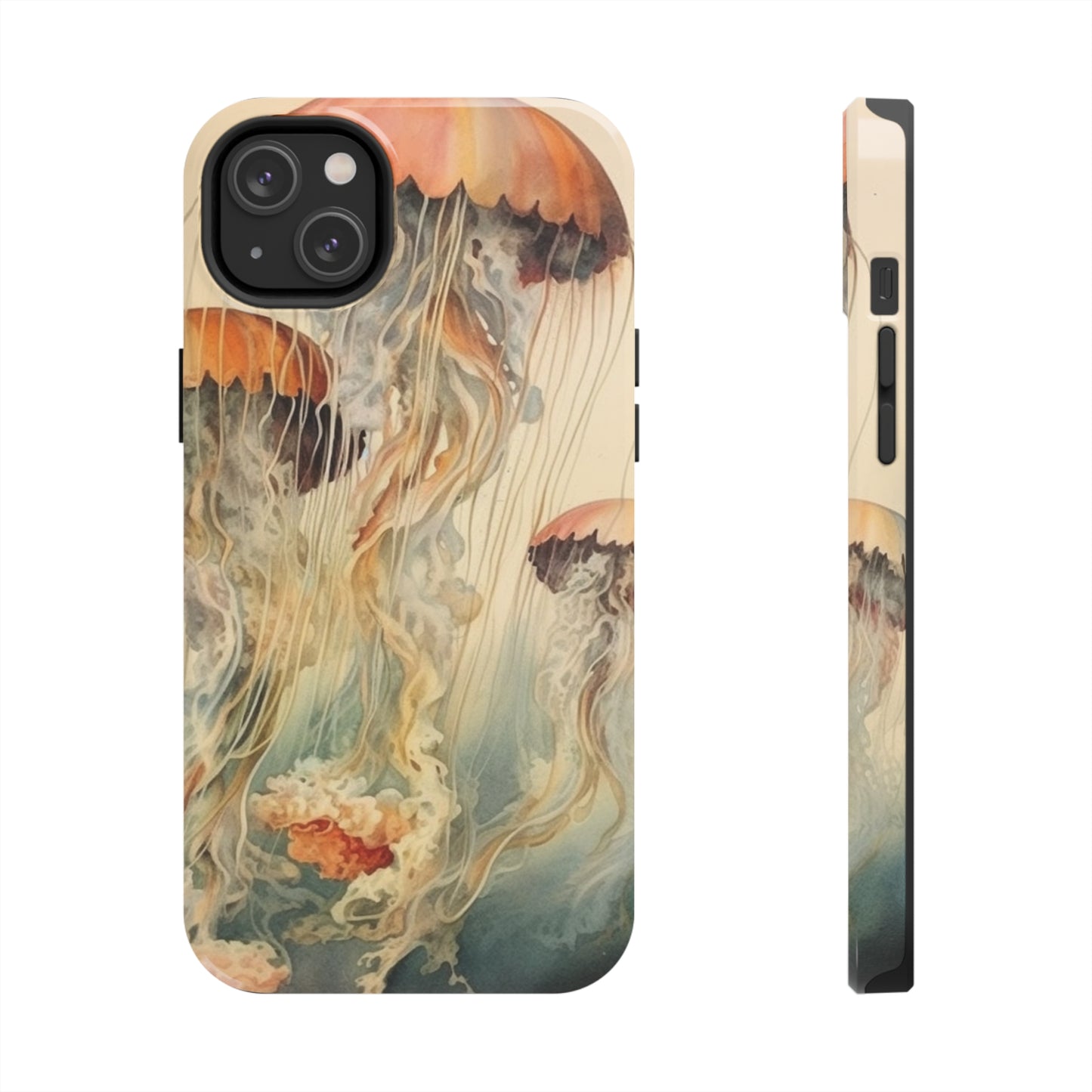 Floating Jellyfish iPhone Tough Case | Dive into an Ethereal Underwater World with Reliable Protection