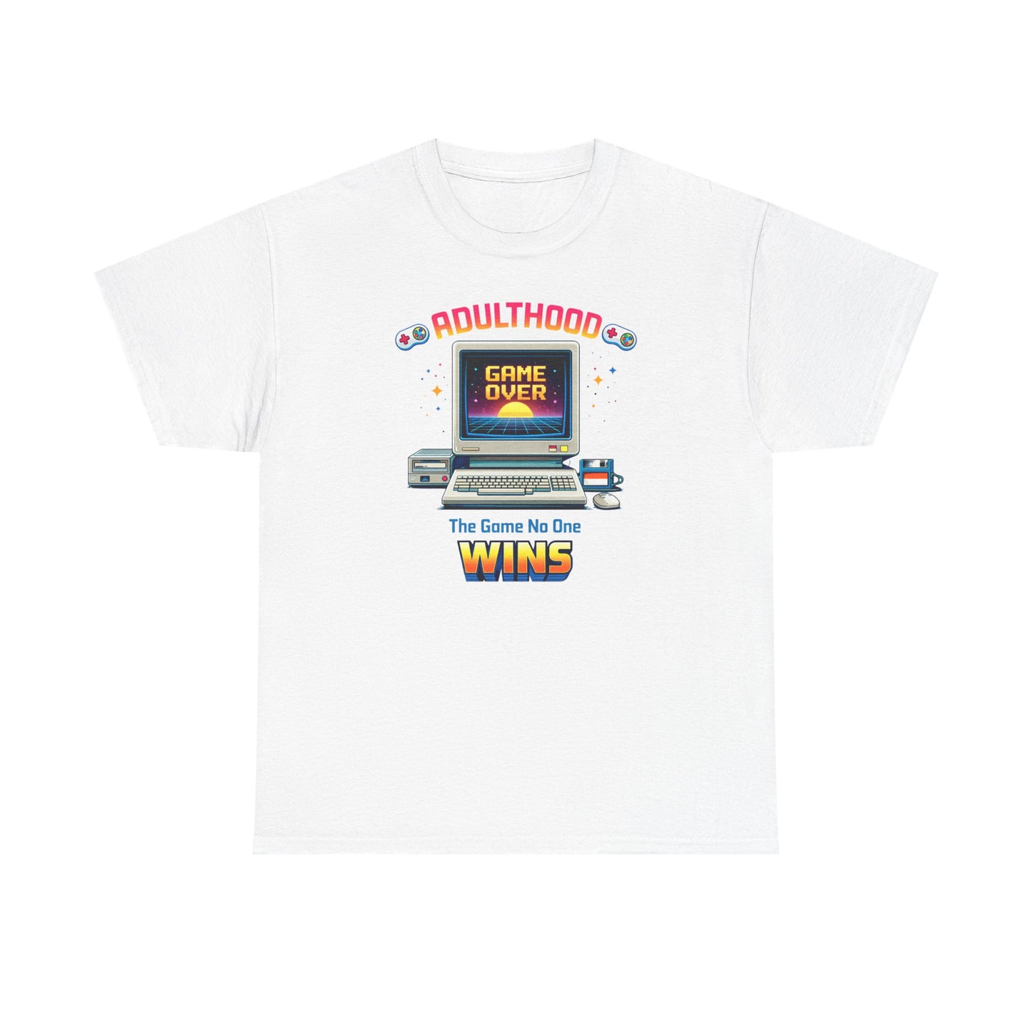 Adulthood Arcade Game No One Wins T Shirt Retro Gaming Humor Tee