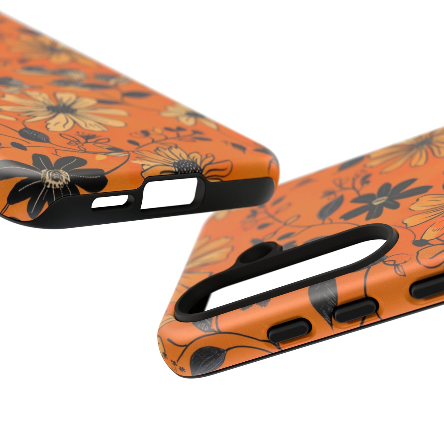 Orange Floral Phone Case Cute Summer Flower Aesthetic