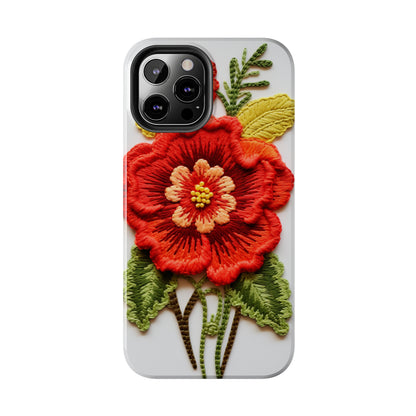 Floral Embroidery iPhone Case