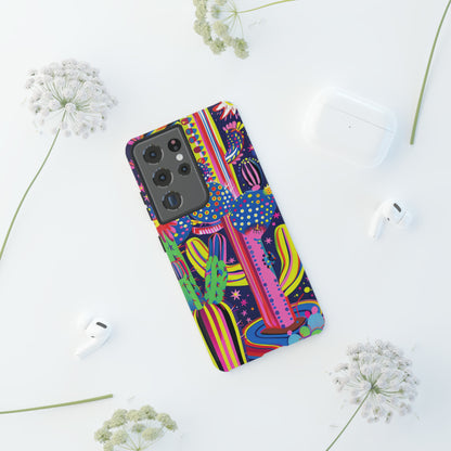 Retro 1960s Psychedelic Cactus Flowers Phone Case