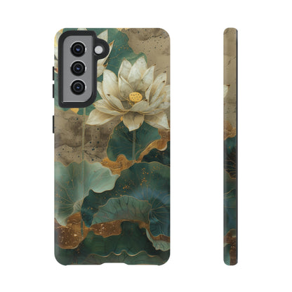 Zen Stained Glass Lotus Floral Design Phone Case