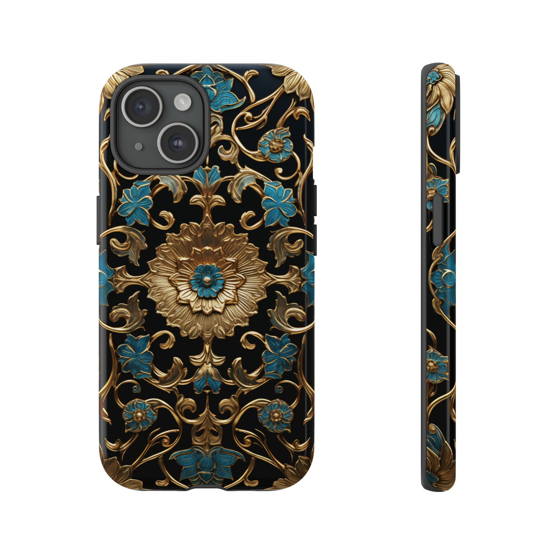 Vibrant mosaic art case for iPhone 15
