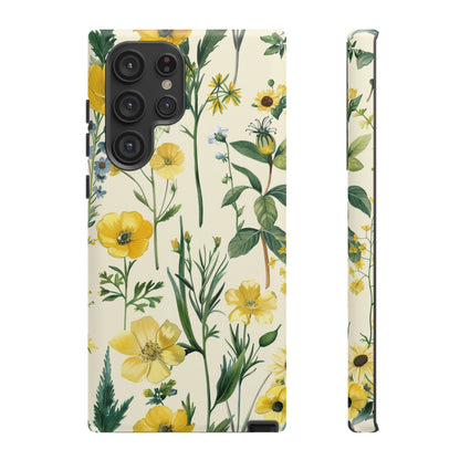 Floral Sage Yellow Wildflower Phone Case