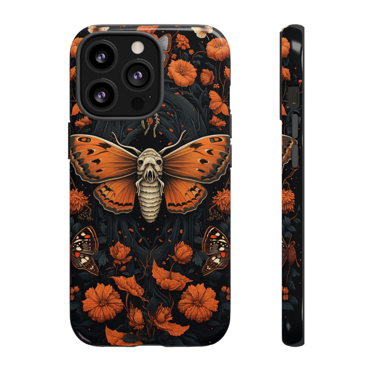 Eerie Elegance Halloween Goth Moth Phone Cover