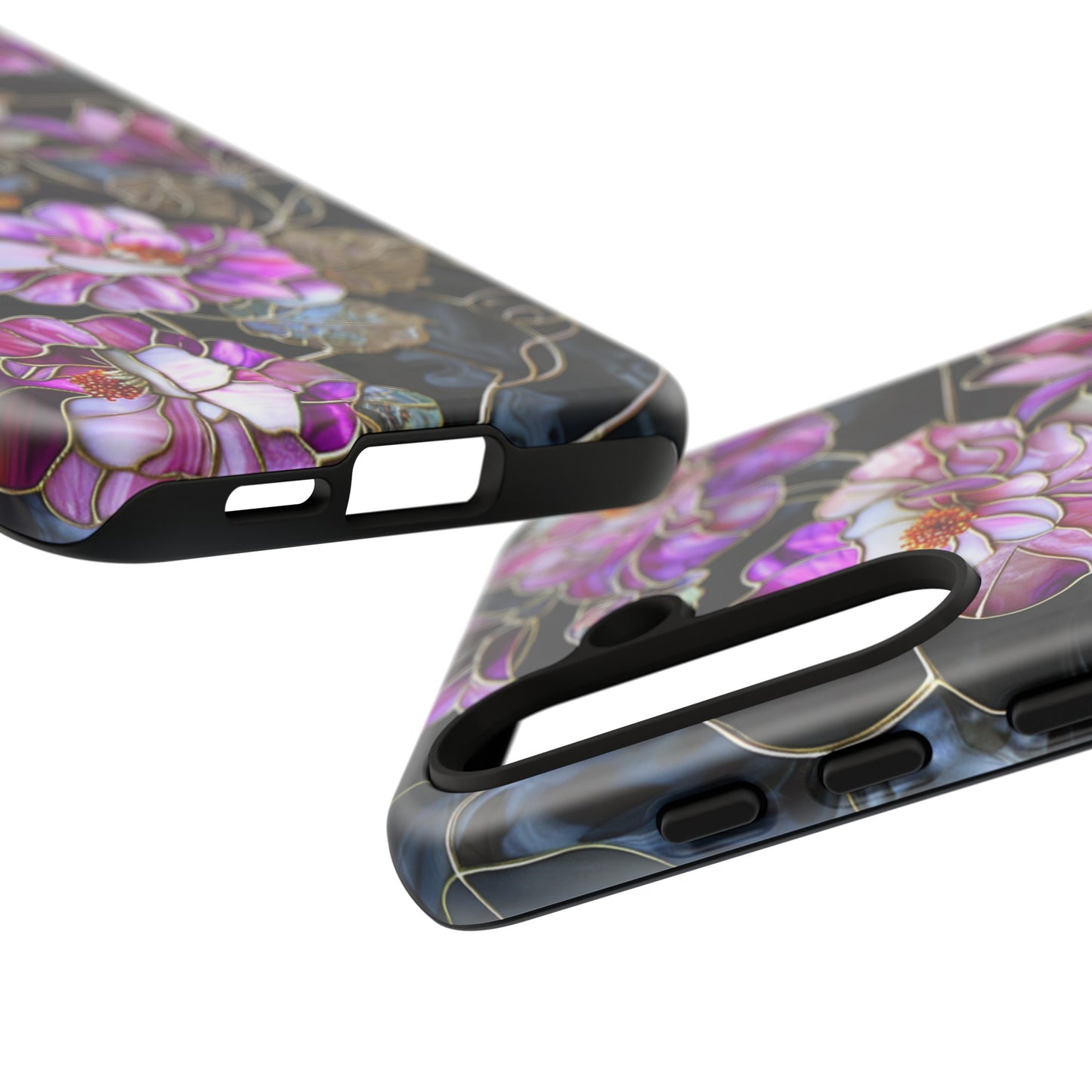 Magenta Color Floral Stained Glass Phone Case