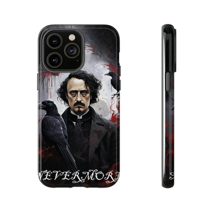 Nevermore Edgar Allen Poe, gothic Raven, Retro Samsung Galaxy Phone iPhone 15, 14 Plus 13 12 7 8 Se Horror Dark Academia Style goth Vibe