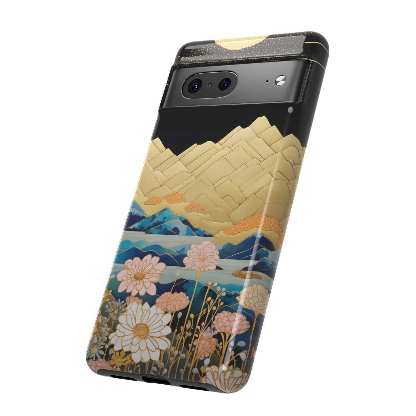 Chiyogami Floral Tough iPhone Case Galaxy S23 S22 S21 S20 Plus Ultra | Iphone 14 13 12 11 8 Pro Max Mini | Pixel 7 6 Pro 5 | Japanese Boho