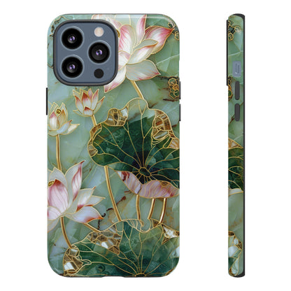 Elegant Floral Phone Case - Tough Cases with Lotus Design