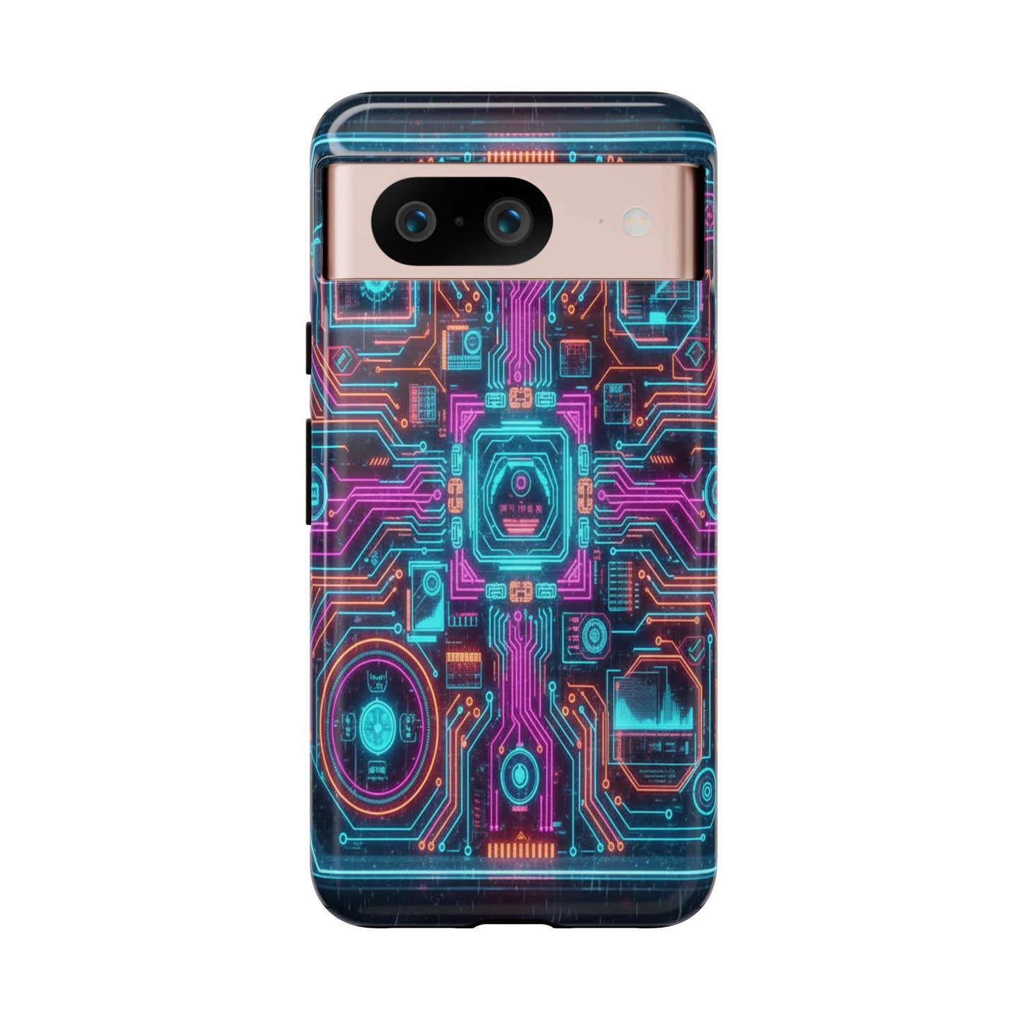 Cyber Circuit Phone Case Neon Tech