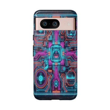 Cyber Circuit Phone Case Neon Tech