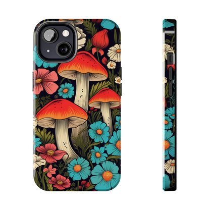 Psychedelic Retro Mushrooms iPhone case | Dive into Vintage Vibes