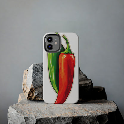 Green or Red Hot Chiles iPhone Case | New Mexico Fiery Flavors for Spice Lovers