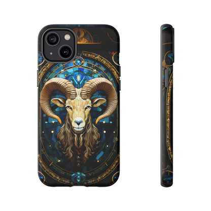 Aries Astrology Stained Glass Design Phone Case