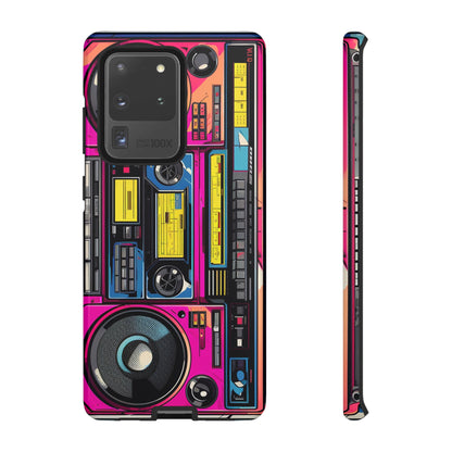 Boombox Hip Hop Music iPhone Case | Embrace Retro Vibes with Urban Beats for Google Pixel, iPhone, and Samsung Cases