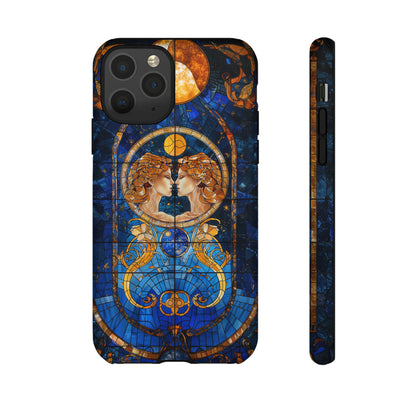 Gemini Astrology Stained Glass Phone Case