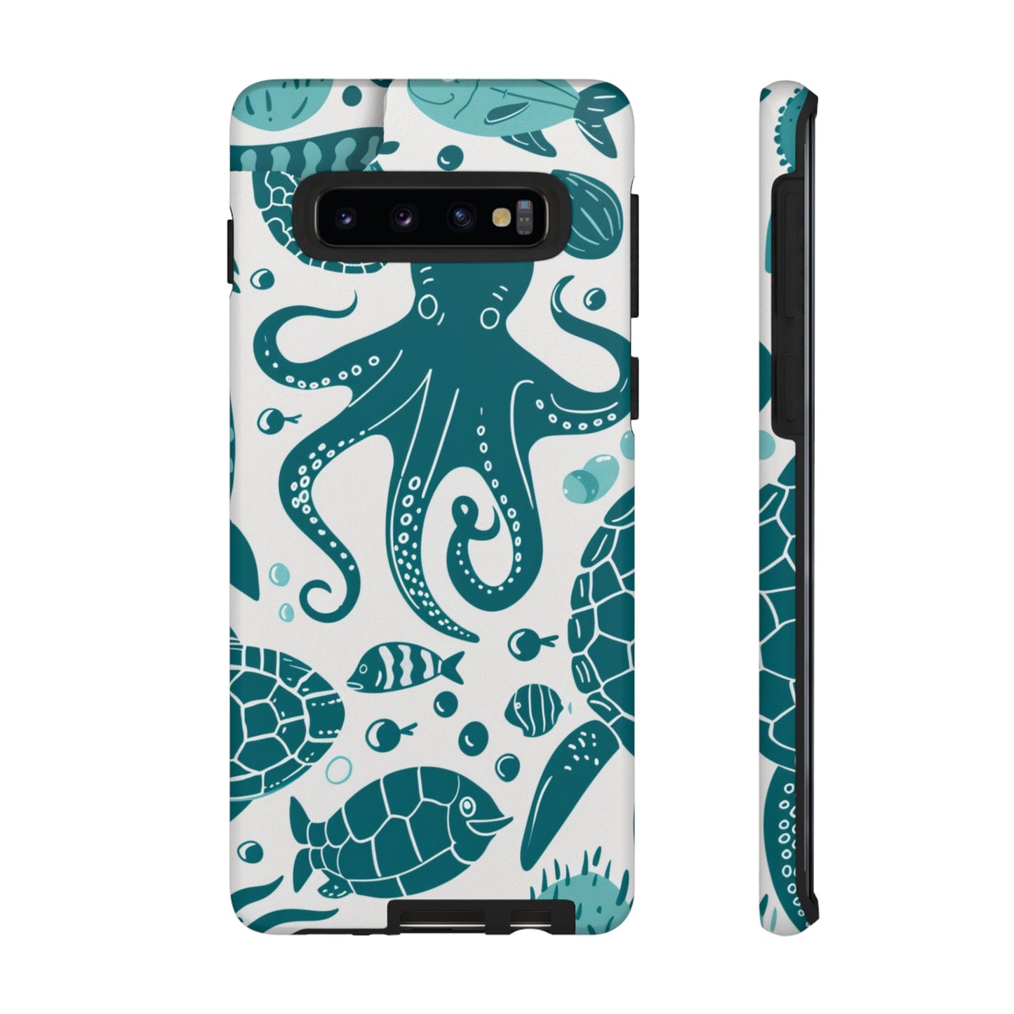 Undersea World Octopus, Turtle, Manta Ray Phone Case