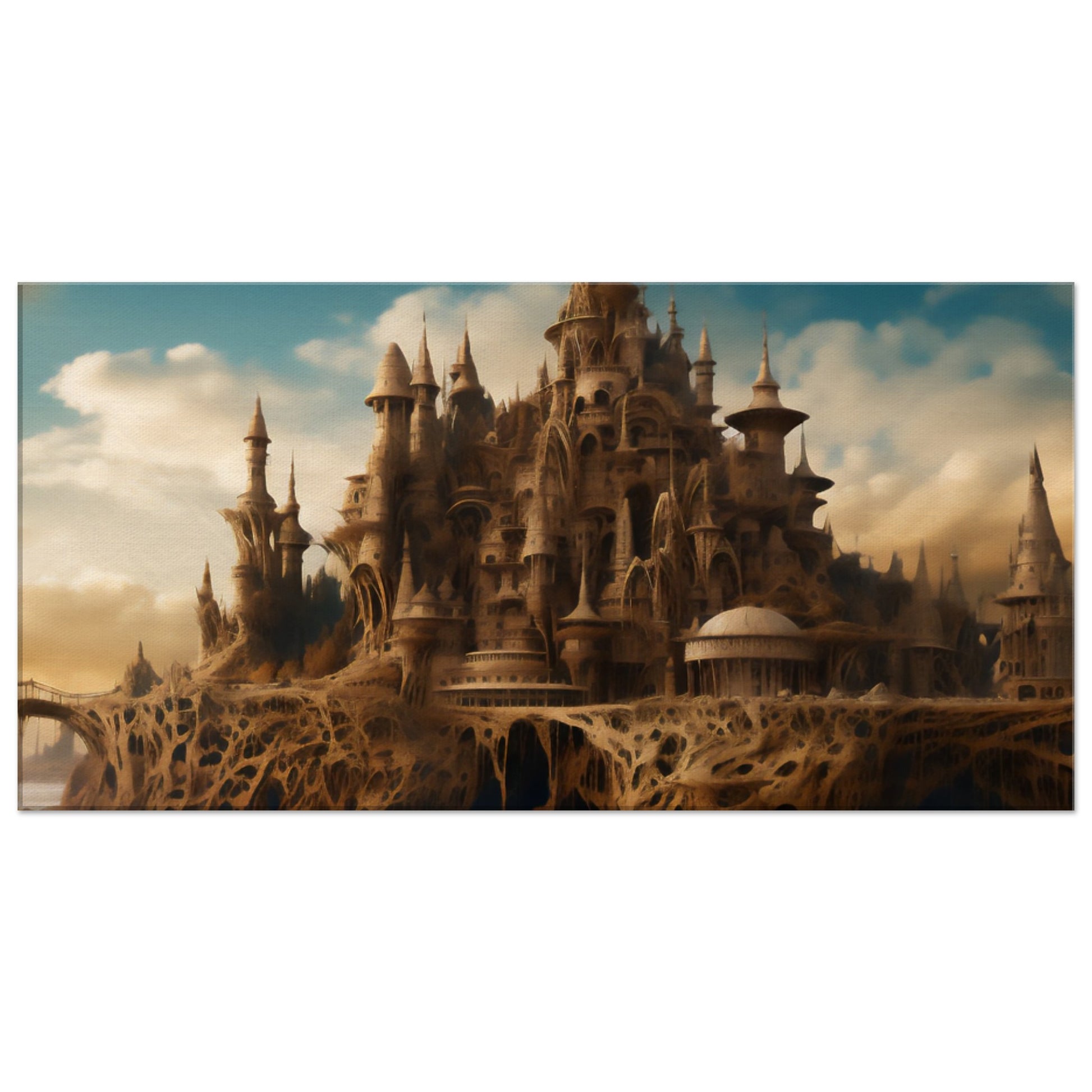 Sand Castle Surrealistic Art Canvas