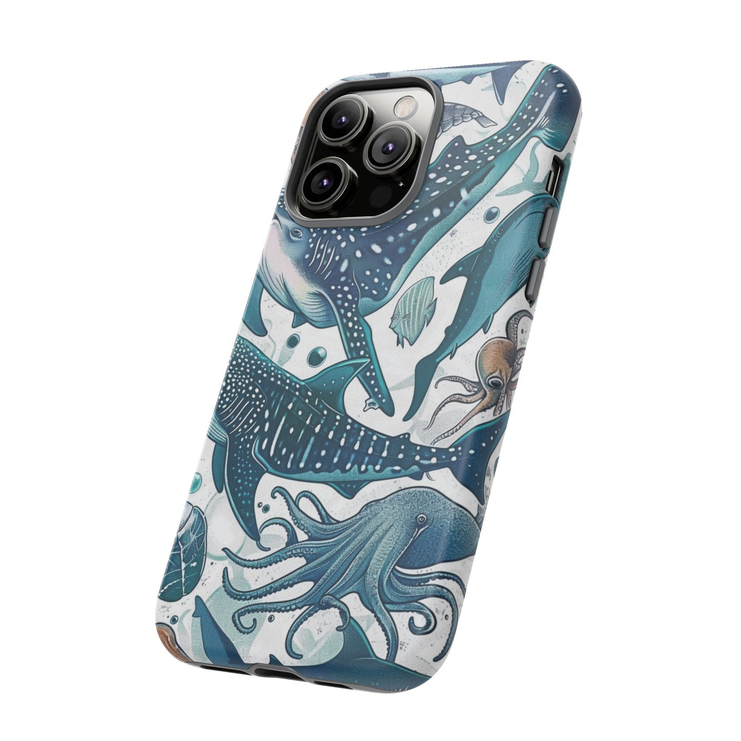 Undersea World Shark, Turtle, Manta Ray Phone Case