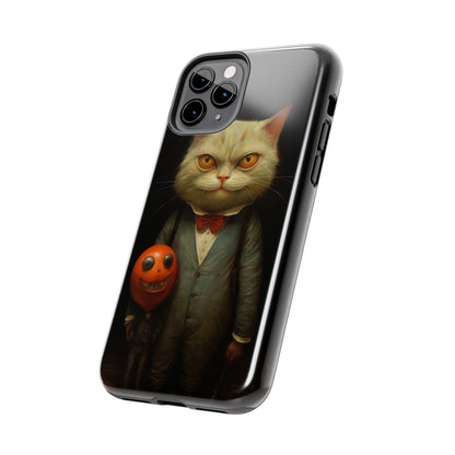 Creepy Spooky Halloween Cat iPhone Case | Dark Academia, Goth