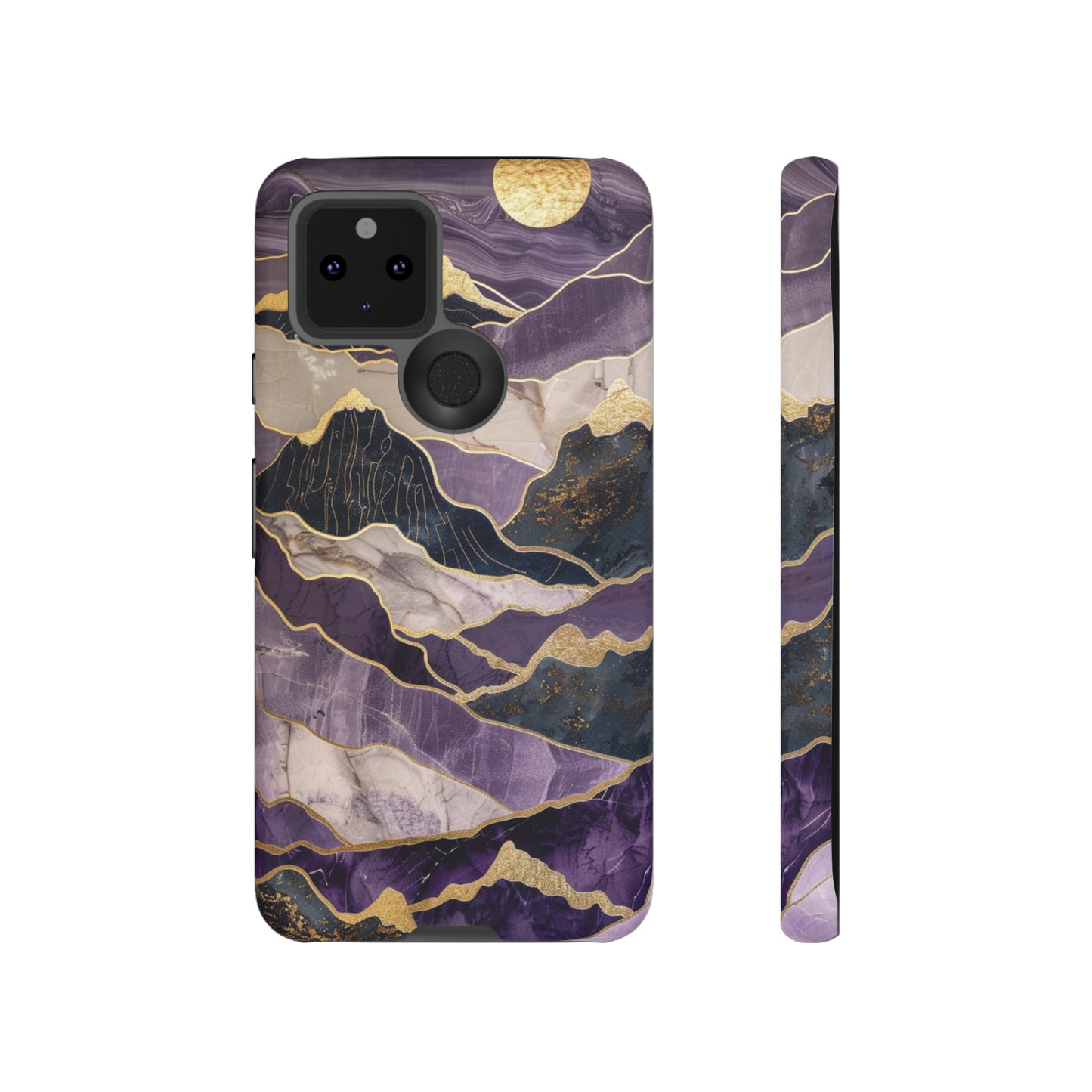 Abstract Purple Gold Mountain Phone Case