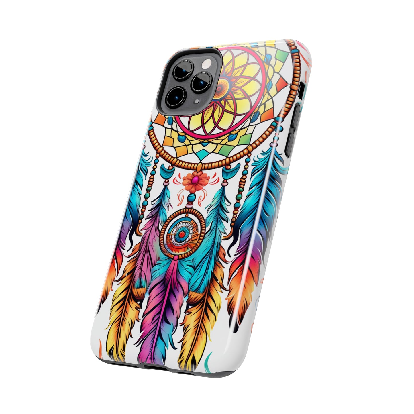 Psychedelic Native American Dreamcatcher iPhone Case | Fusion of Art and Cultural Heritage