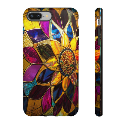 Cosmic Stained Glass Mandala Phone Case