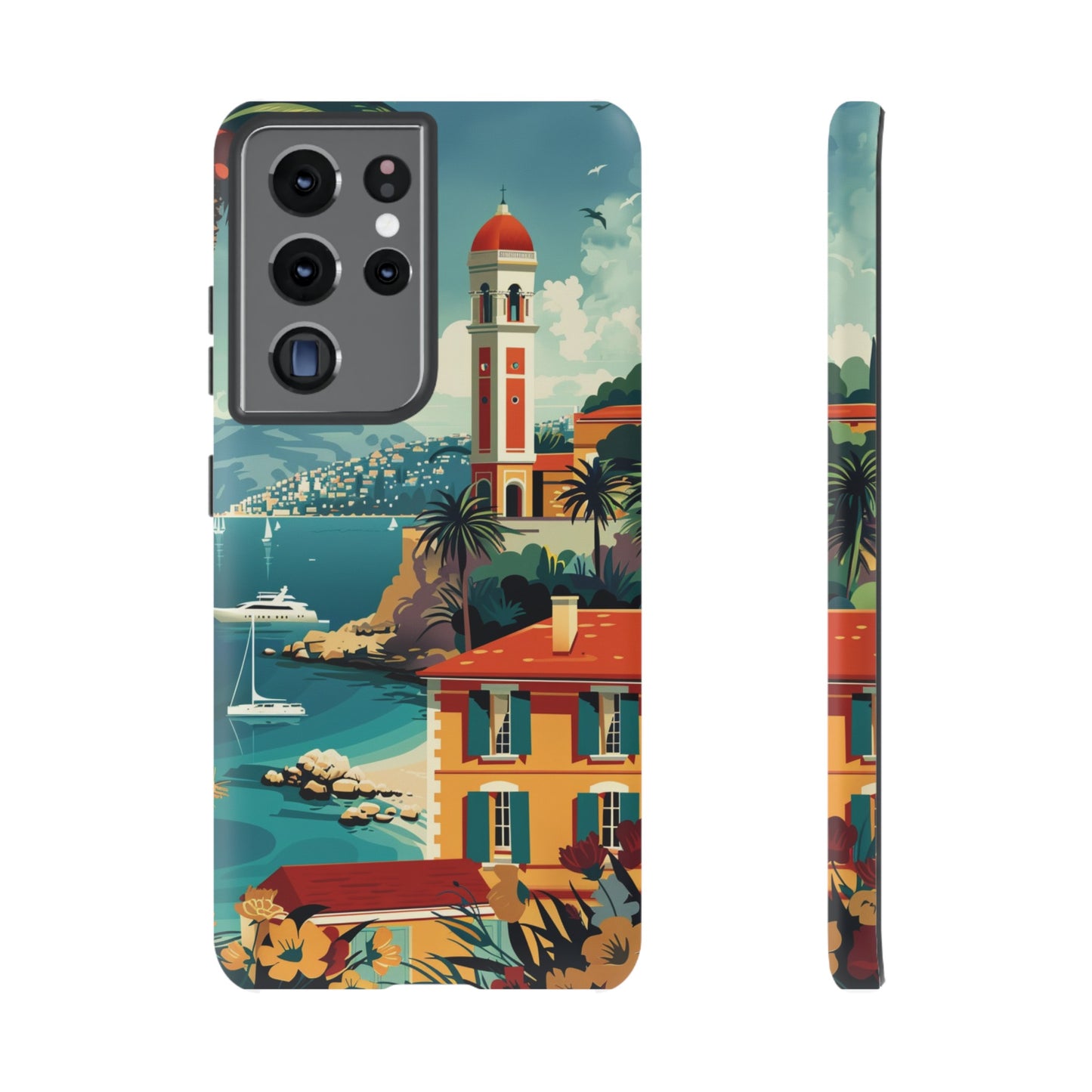 Midcentury French Riviera Landscape Painting Phone Case