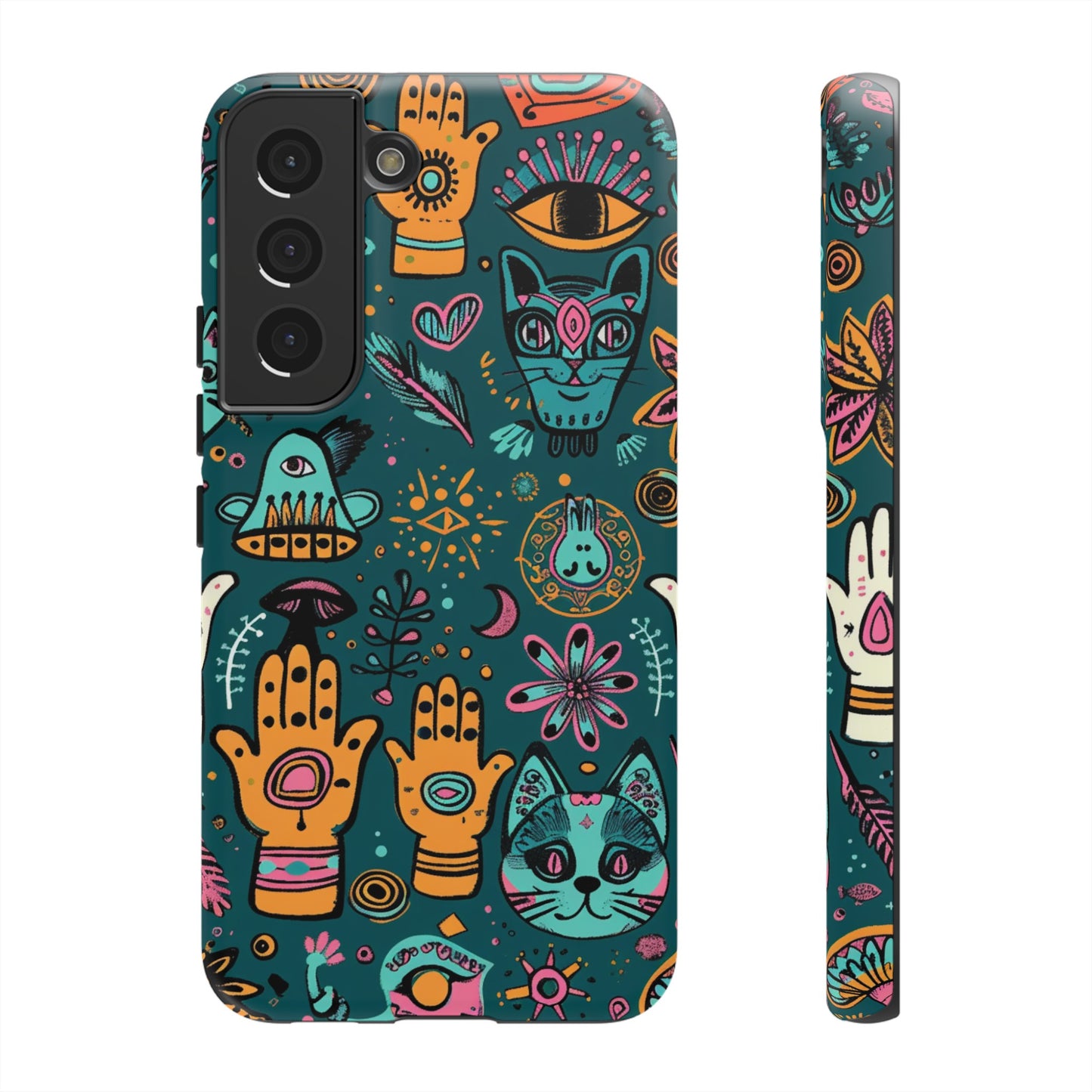 Kabbalistic Kitty Talisman Collage Phone Case