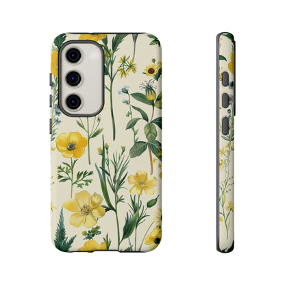 Floral Sage Yellow Wildflower Phone Case