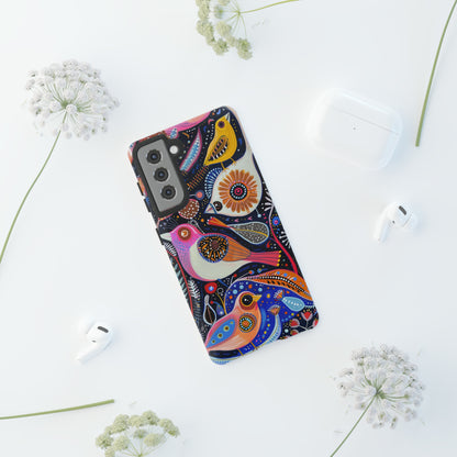 Mexican Style Bird Painting Phone Case