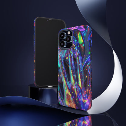 Marbled opalescent Holographic Print Phone Case