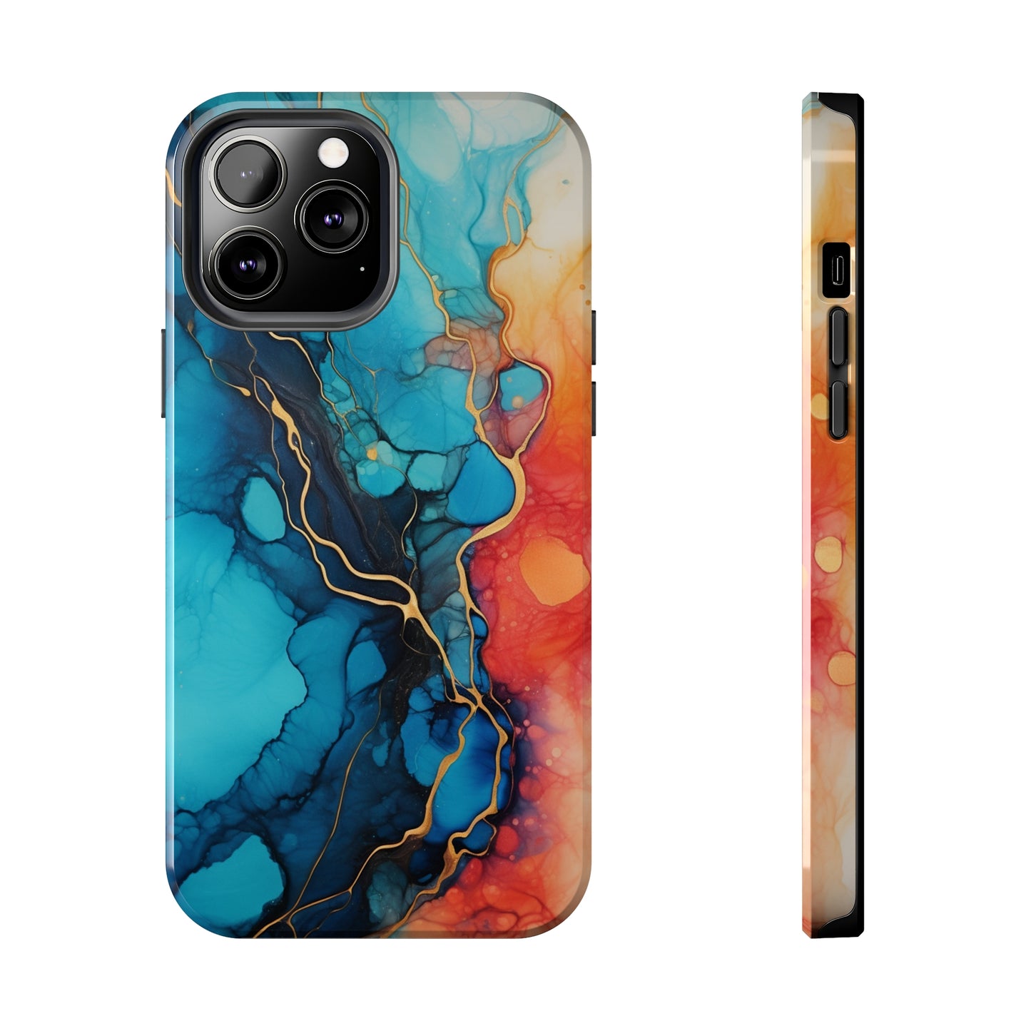 Marbled Watercolor iPhone Case | Embrace the Mesmerizing Multicolor Art